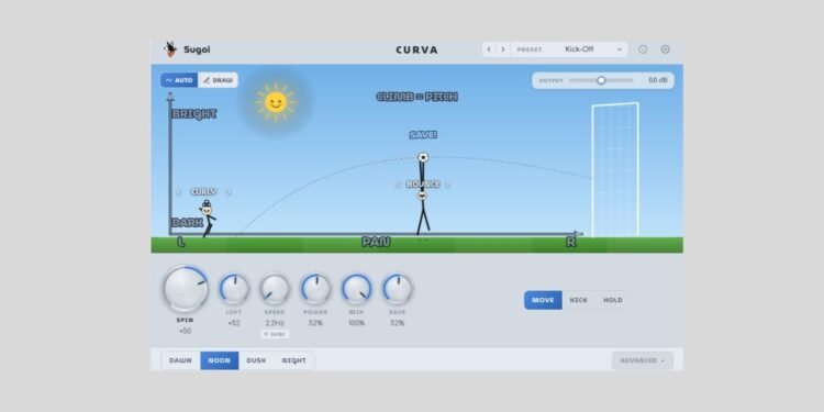 Sugoi Audio releases CURVA, a FREE football-inspired modulation plugin Sugoi Audio releases CURVA, a FREE football-inspired modulation plugin