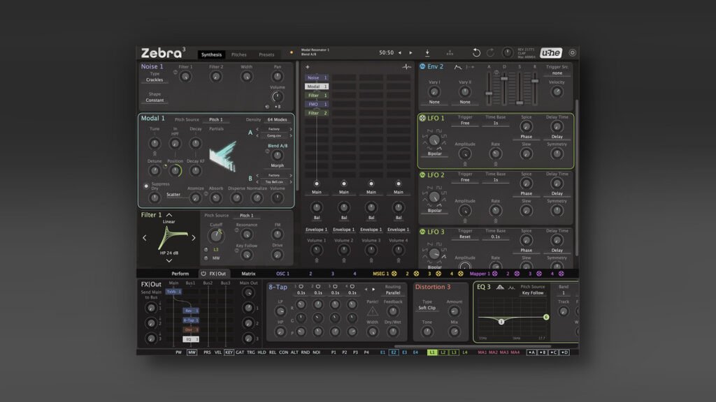 u-he updates Zebra 3 software synthesizer to v3.0.1