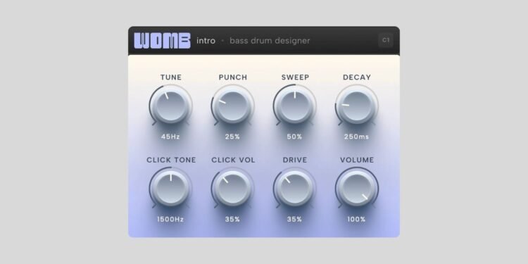 510k Arts releases WOMB intro, a FREE 909-style kick drum synth