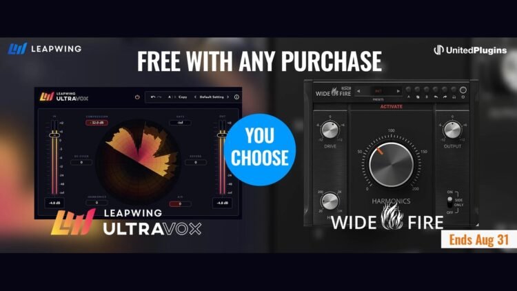 FREE Leapwing Audio UltraVox 2 or United Plugins WideFire with purchase at AudioDeluxe