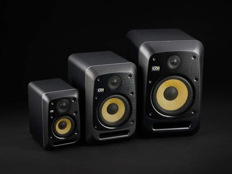 KRK’s V Series Five studio monitors feature wireless control, so you can tweak them without leaving your seat