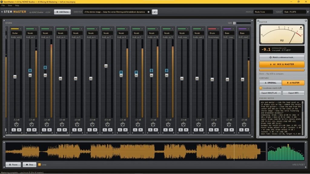 NOMZ Studios releases StemMaster stem mixing and mastering software for Windows NOMZ Studios releases StemMaster stem mixing and mastering software for Windows