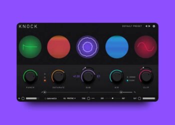 KNOCK drum processor plugin on sale for $99 USD
