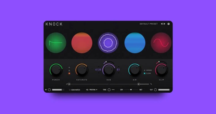 KNOCK drum processor plugin on sale for $99 USD