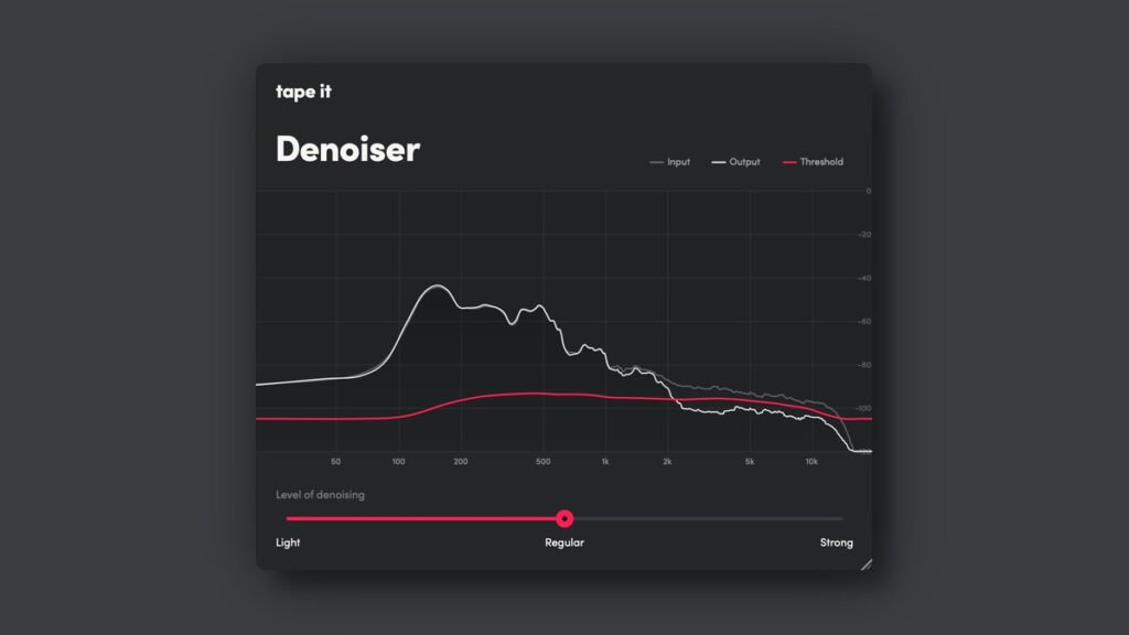 Denoiser noise removal effect plugin by Tape It on sale for $30 USD Denoiser noise removal effect plugin by Tape It on sale for $30 USD