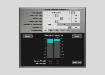 Windows-G releases E-PeakClipper500 as a FREE VST3 clipper for Windows