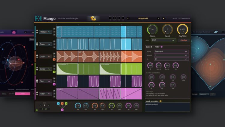 Mango, Bloom and ModalDish effect plugins by FX-Mechanics