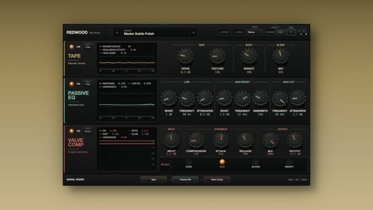Rast Sound releases Redwood analog color rack effect plugin