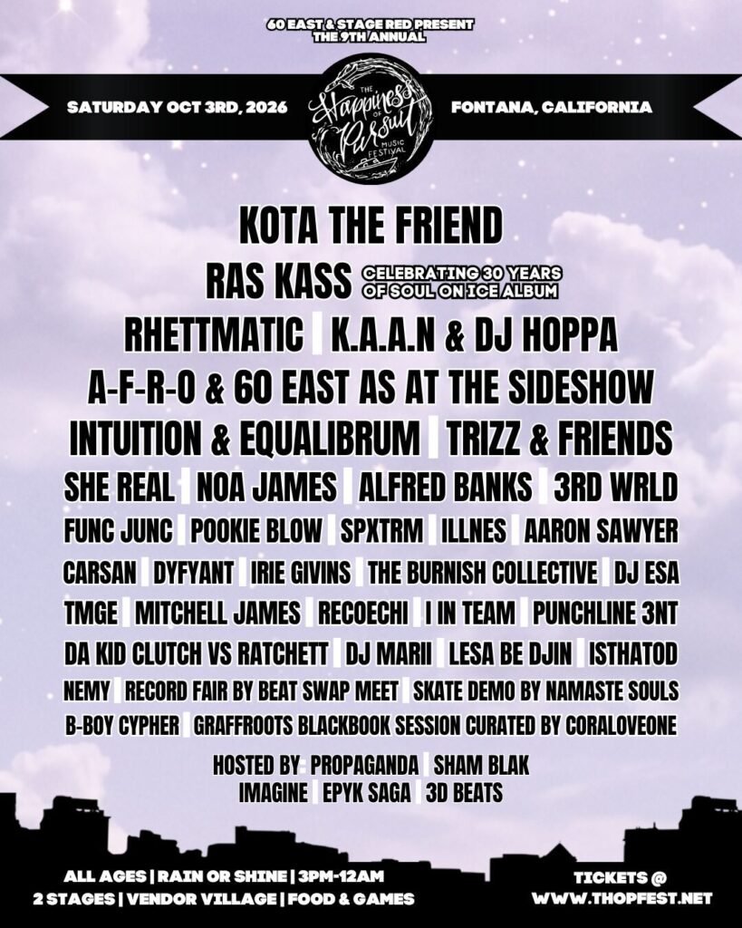 THOP Fest 2026 Returns with Kota The Friend, Ras Kass, and a Stacked Lineup at New Fontana Home