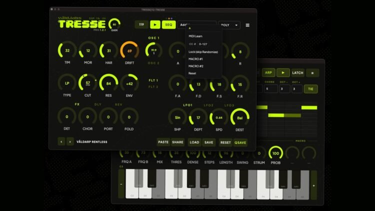 Våld Labs releases Tresse dual-layer synthesizer with generative sequencing Våld Labs releases Tresse dual-layer synthesizer with generative sequencing