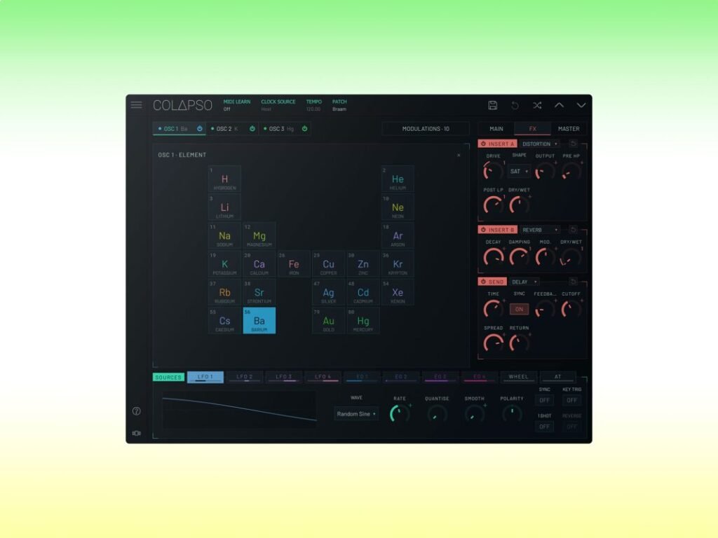 Colapso is a synth that plays the periodic table – somehow Colapso is a synth that plays the periodic table – somehow